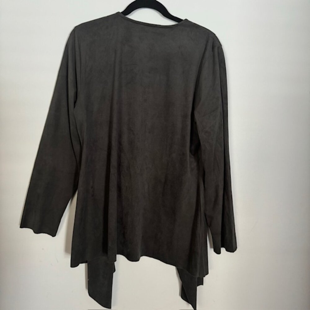 Soft Surroundings Open Front Waterfall Cardigan Size Large - Picture 2 of 6